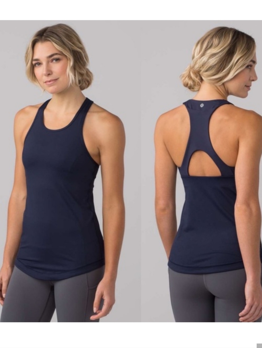 lululemon athletica Navy Racerback Tank Top